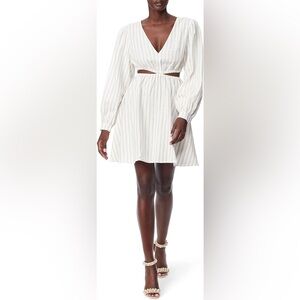 Sam Edelman Women's Emely V-Neck Cutout Waist Dress Size Large NWT